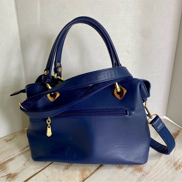 POMELO BEST Neapolitan handbag PU leather shoulder bag crossbody blue purse EUC - Picture 16 of 16